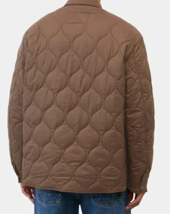 Veste Quilt double zip marron