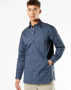 Veste Quilted Overshirt gris foncé