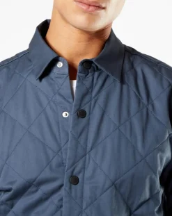 Veste Quilted Overshirt gris foncé
