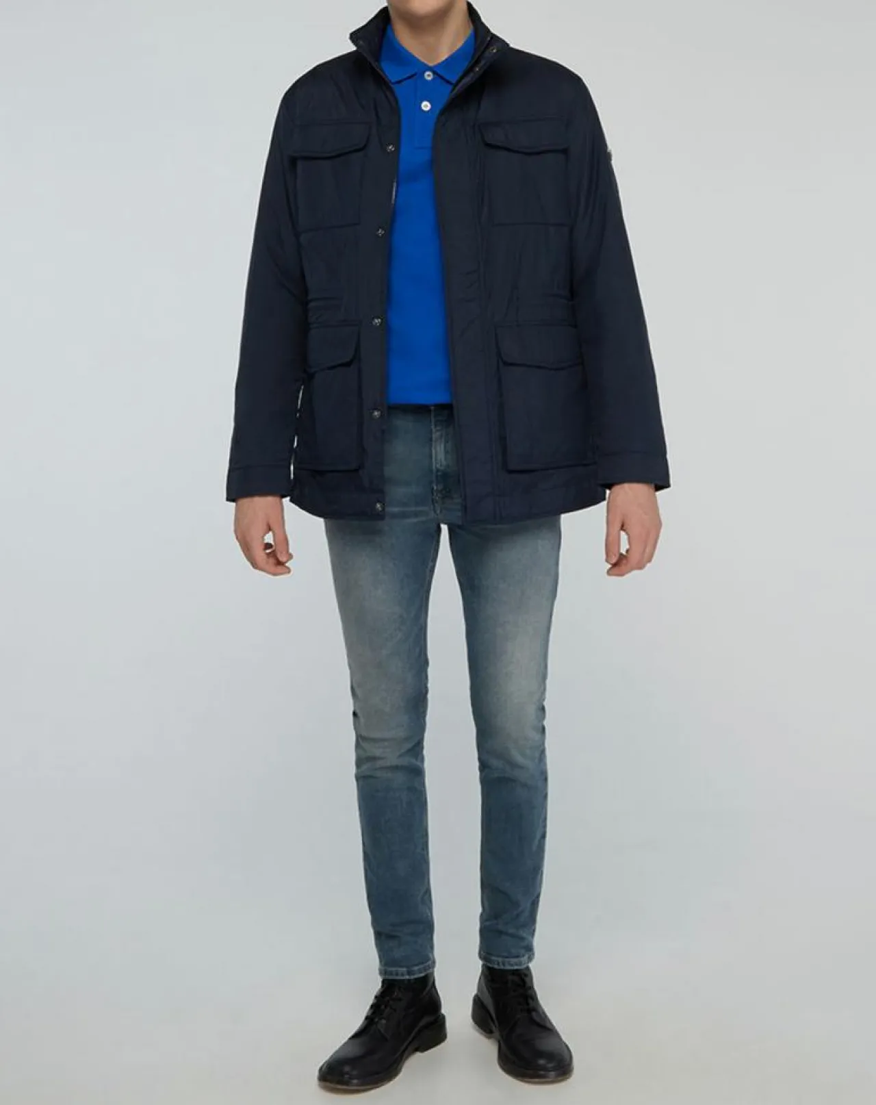 Veste Saharienne légère bleu marine