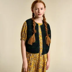 Veste sans manches Alas écossais écru/anthracite