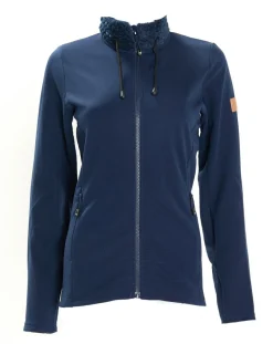 Veste seconde couche Stretch Lechaud fausse fourrure bleue