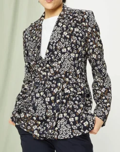 Veste Strenna imprimée bleu marine