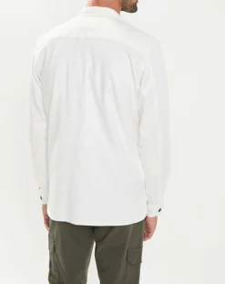 Veste Surchemise en Lin mélangé blanche