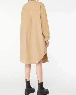 Veste surchemise en Velours milleraies Manitoba Cord beige foncé