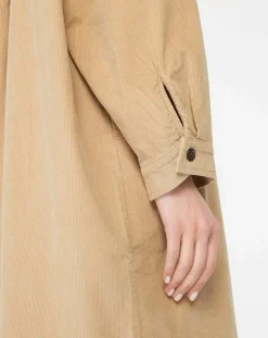 Veste surchemise en Velours milleraies Manitoba Cord beige foncé