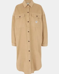 Veste surchemise en Velours milleraies Manitoba Cord beige foncé