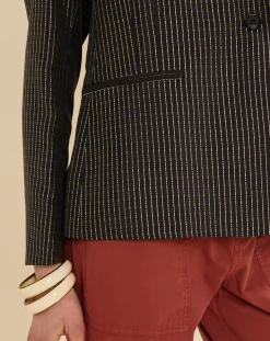 Veste Umami rayée noire