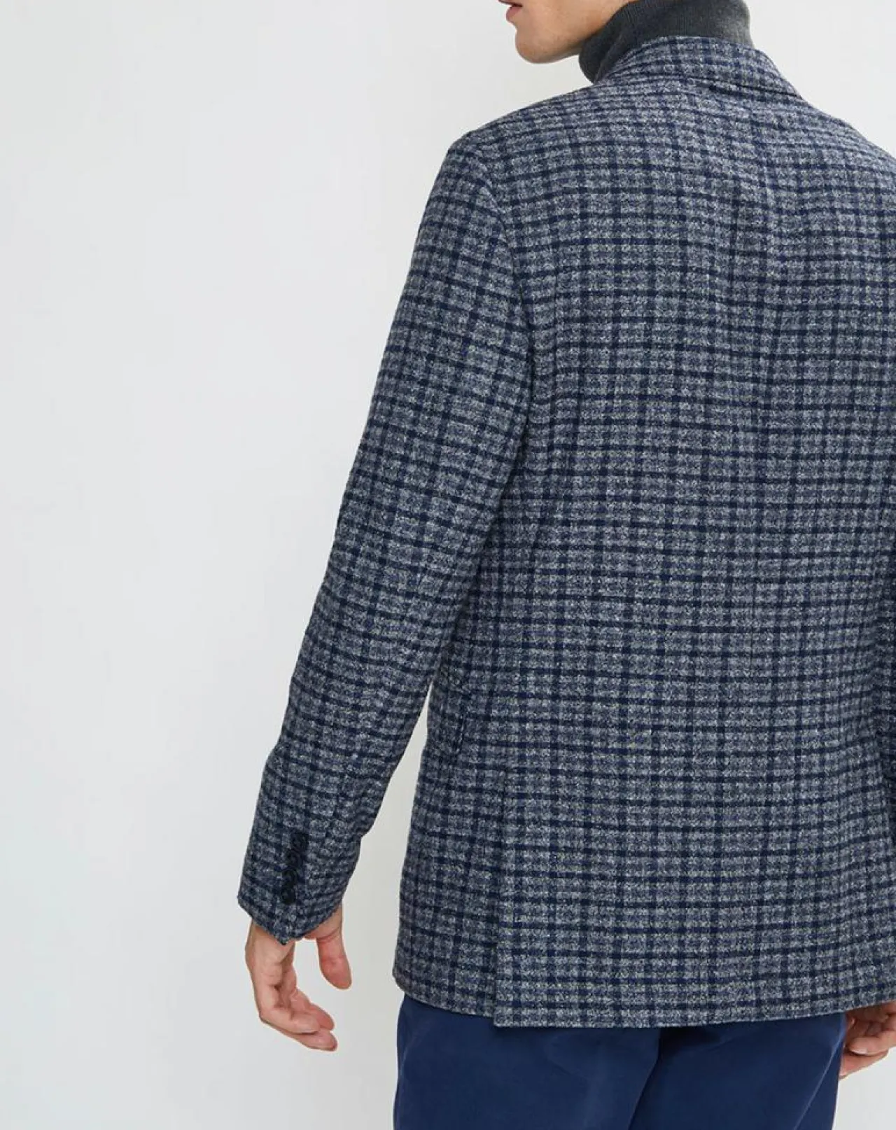 Veste Vichy tricolore bleu/gris