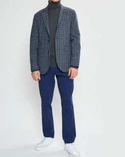 Veste Vichy tricolore bleu/gris