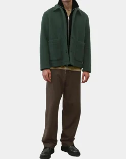 Veste worker en Laine mélangée Manteco verte