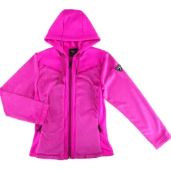 Veste zippée bi-matières Snorkies rose ultra