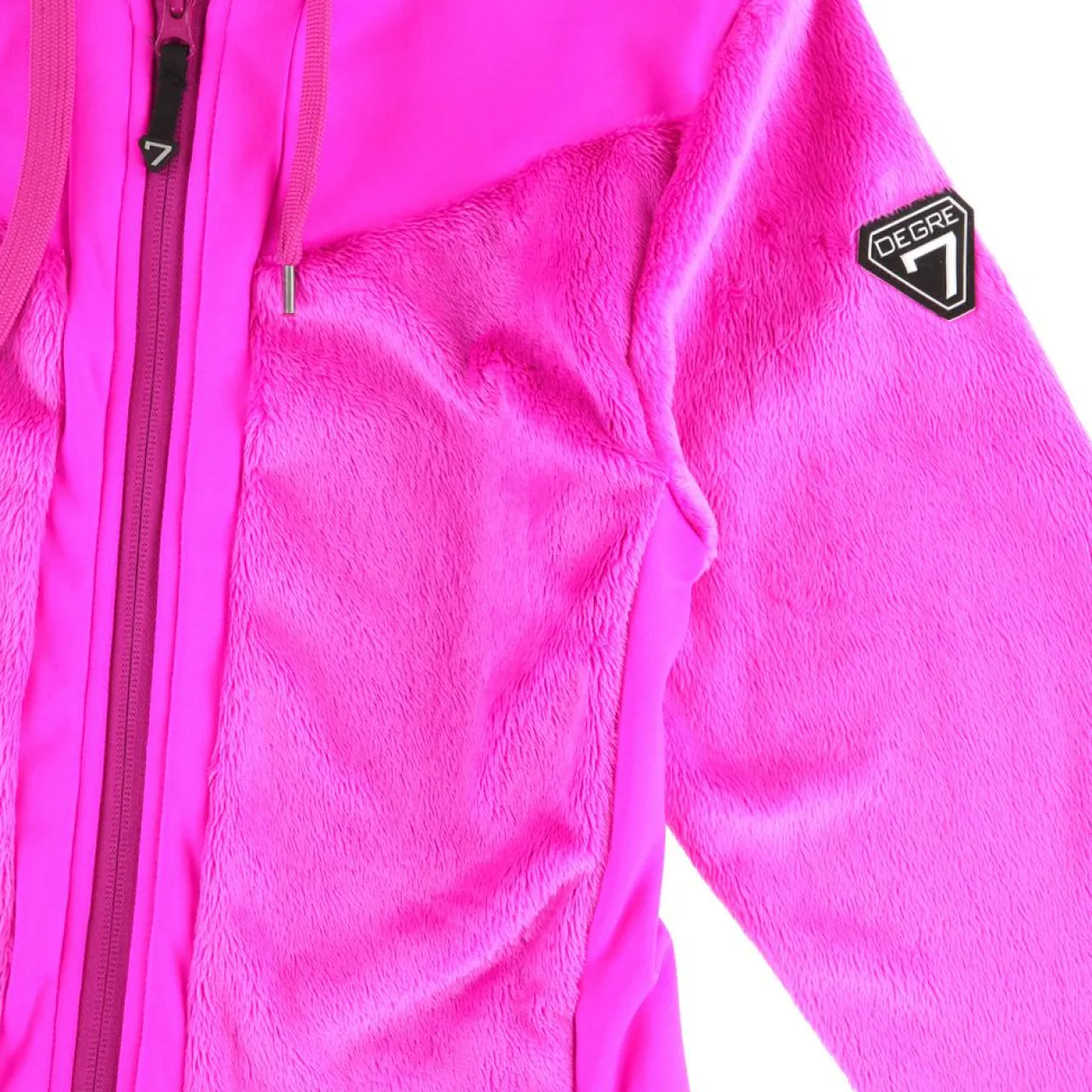 Veste zippée bi-matières Snorkies rose ultra