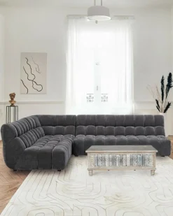 Volg - Canapé d'angle modulable en tissu